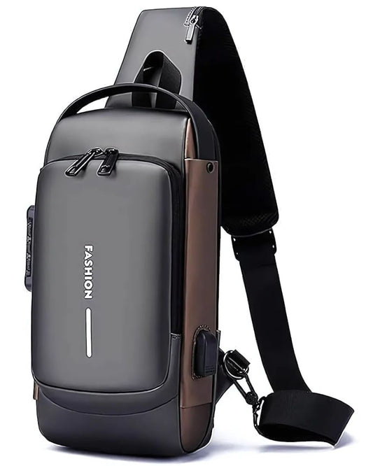 IMPORTED Anti-Theft Chest Bag, 1.5L, USB Charging, Waterproof