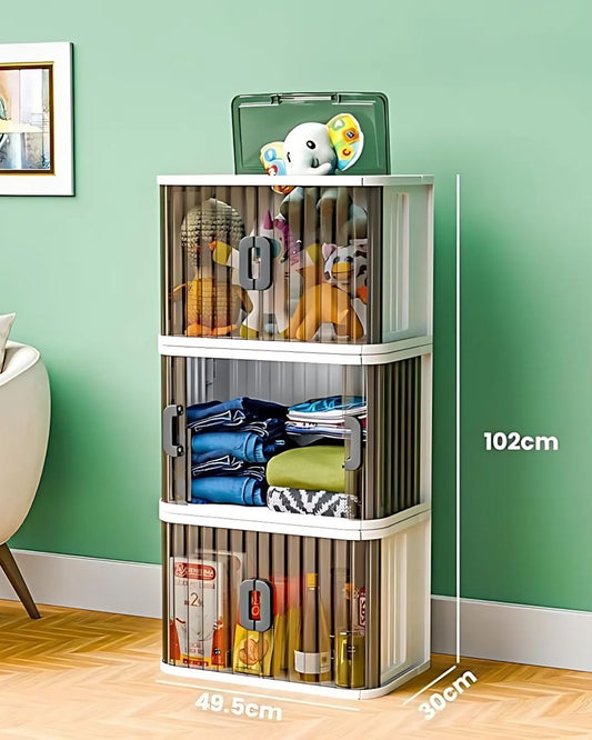 IMPORTED Multipurpose Stackable Storage Drawers, 1-Pack, Foldable