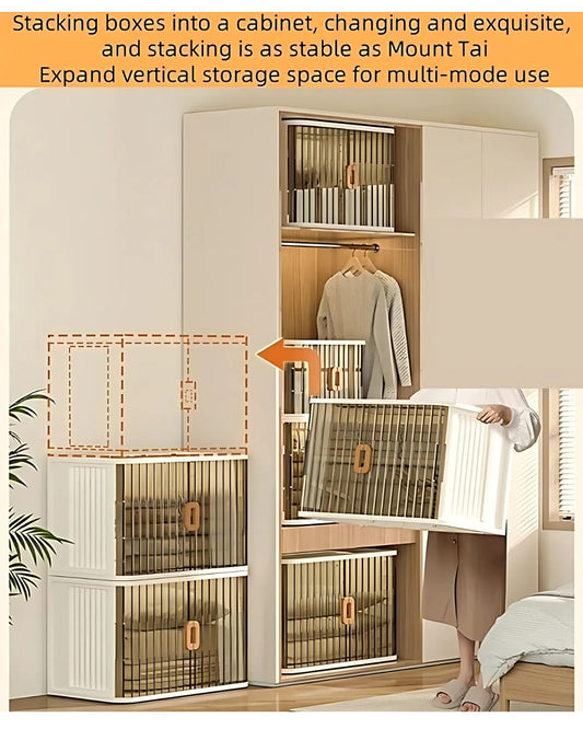 IMPORTED Multipurpose Stackable Storage Drawers, 1-Pack, Foldable