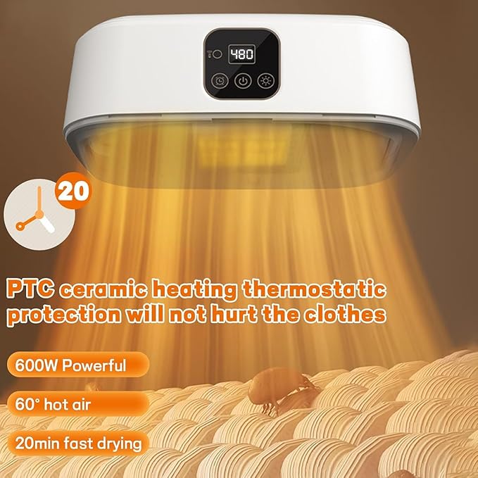 IMPORTED Foldable Electric Clothes Dryer, Quick Drying & Smart Timer