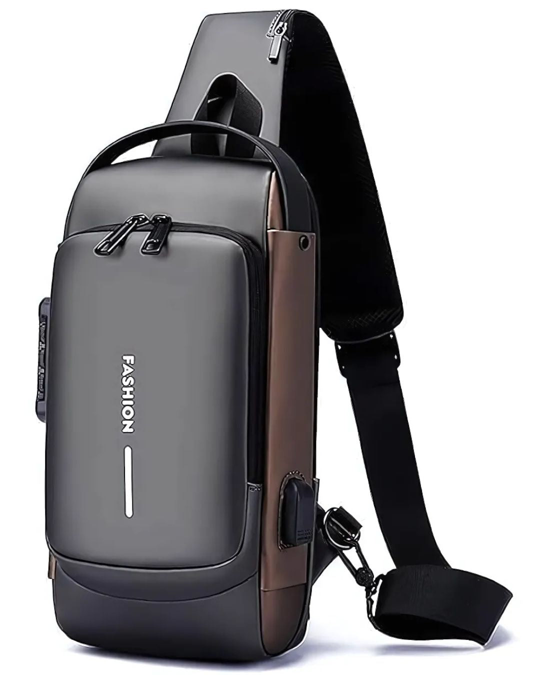 IMPORTED  Anti-Theft Chest Bag, 1.5L, USB Charging, Waterproof