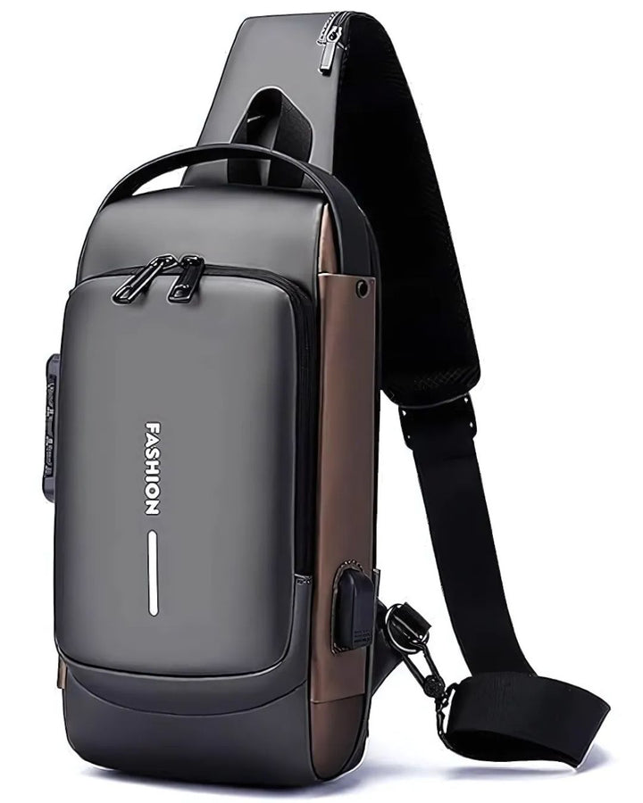 IMPORTED  Anti-Theft Chest Bag, 1.5L, USB Charging, Waterproof