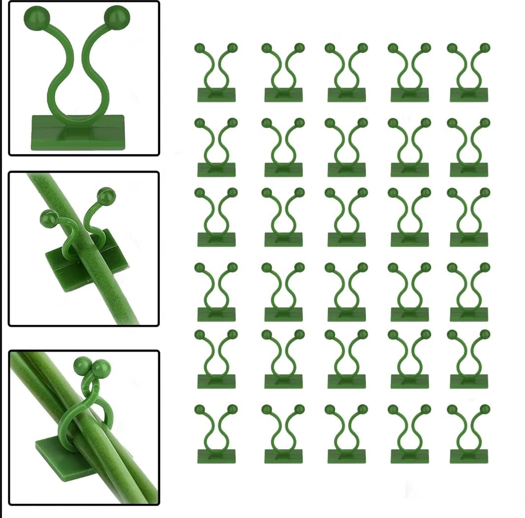 IMPORTED 30 Plant Climbing Wall Clips, Self-Adhesive & Invisible - 30 Pcs Set