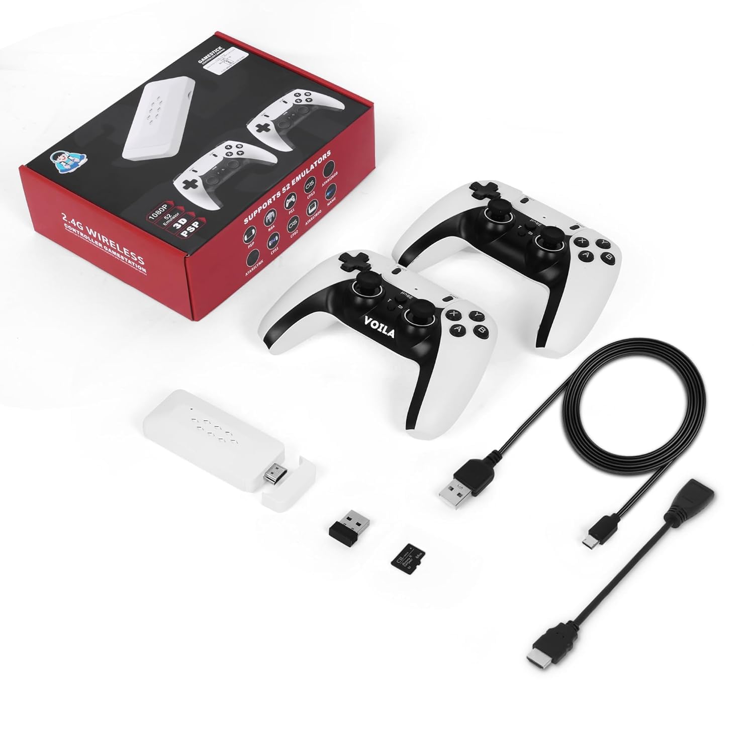 Imported M22 Retro Game Console, More than 30,000 Games and 2 Wireless Controller, 1080P HD