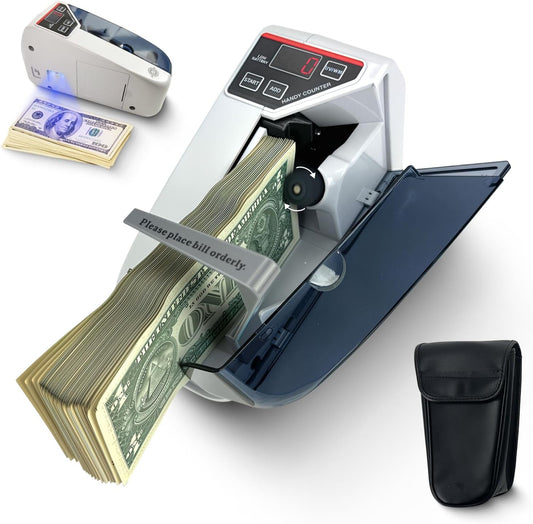 IMPORTED Mini Counter Portable, Mini Money Counting Machine, 600 min with Bag