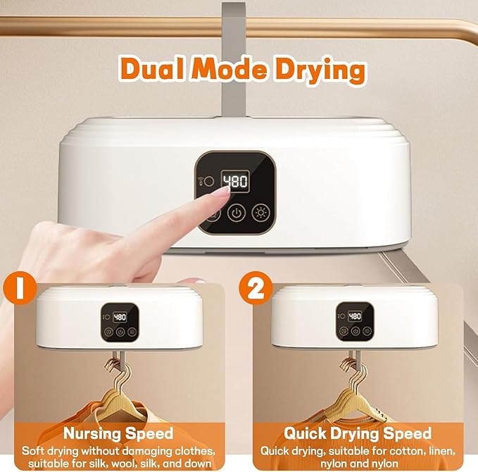 IMPORTED Foldable Electric Clothes Dryer, Quick Drying & Smart Timer