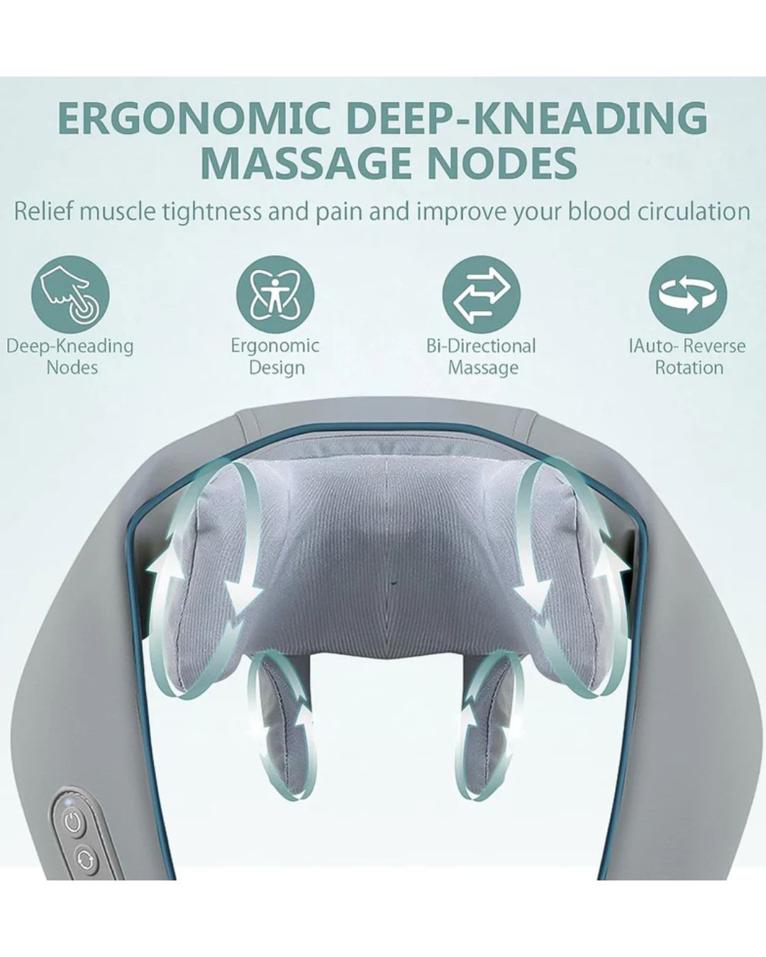 IMPORTED Rechargeable Neck & Shoulder Massager, Electric Shiatsu