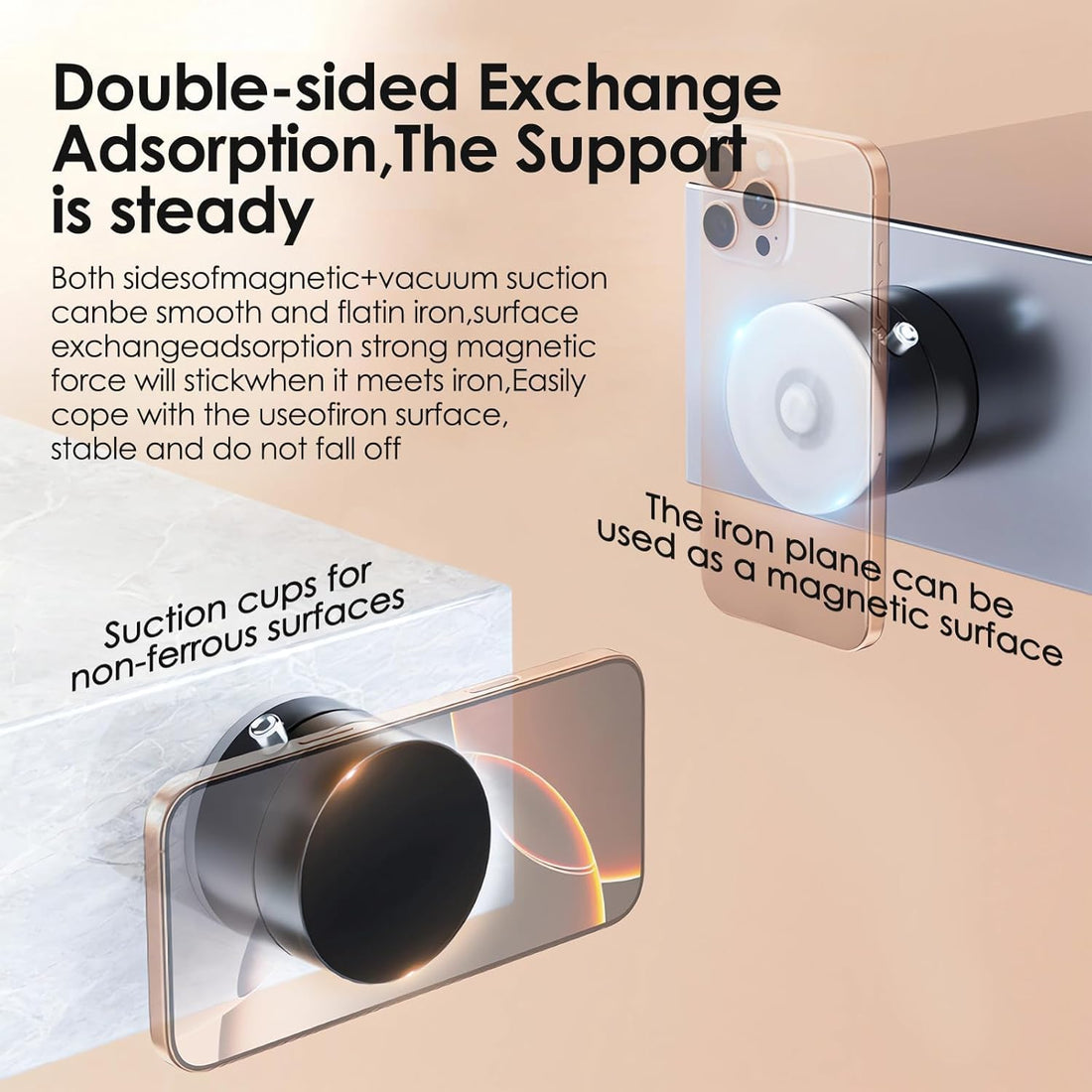 IMPORTED Magnetic Phone Holder - Car, Desk and Mirror Mount