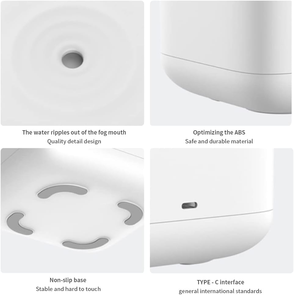 IMPORTED Anti Gravity Water Drop Humidifier, 800ml with LED Clock Display