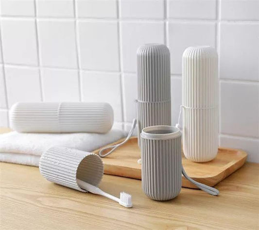 IMPORTED Portable Toothbrush & Toothpaste Case, Travel & Office
