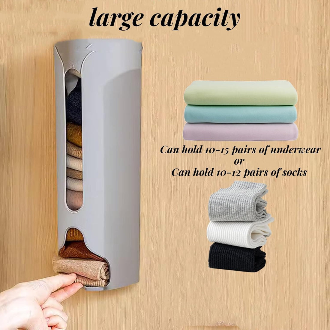 IMPORTED Wall Mount Underwear Socks Organizer, Socks & Panties Storage