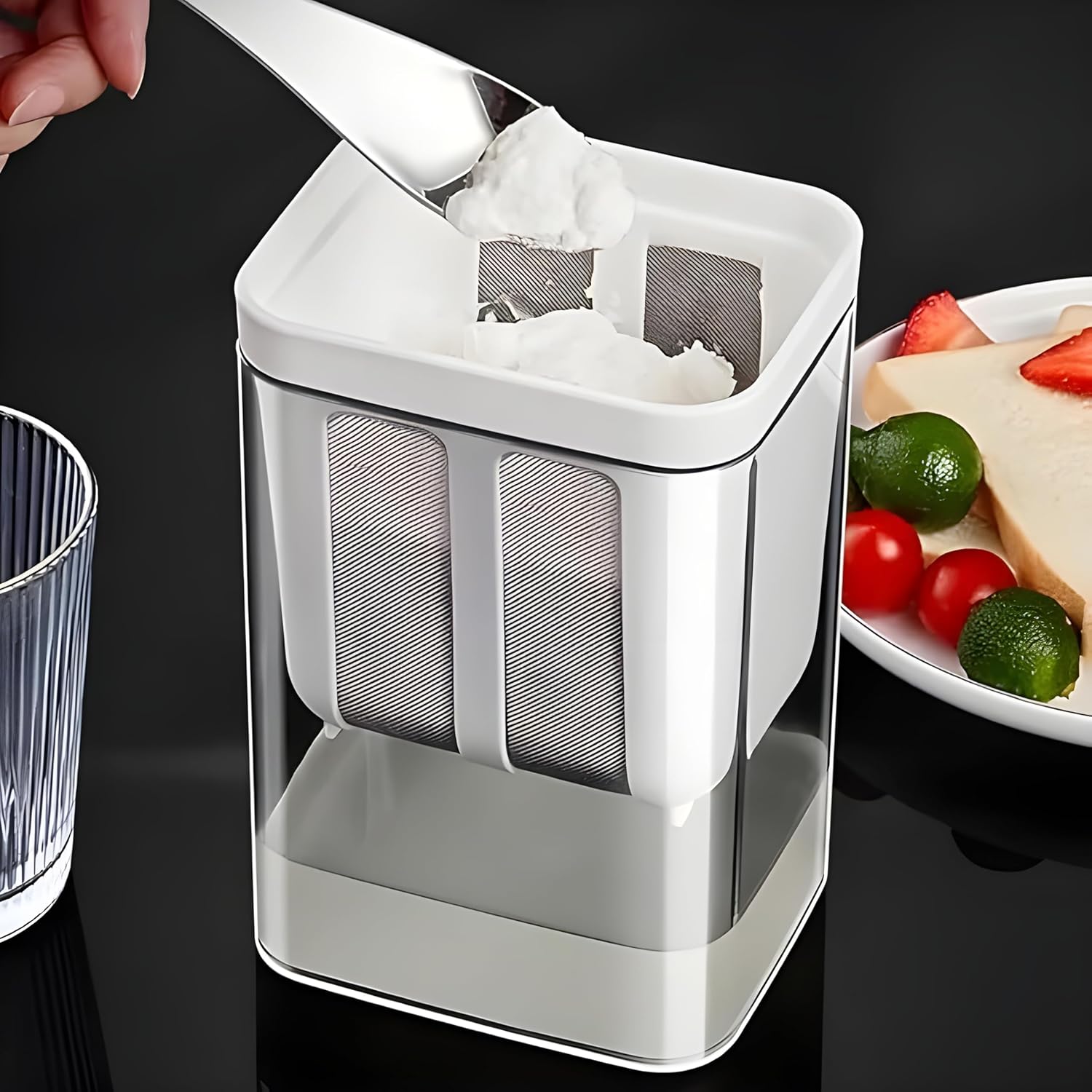 IMPORTED Greek Yogurt and Curd Maker, 1100ml Fine Mesh Strainer