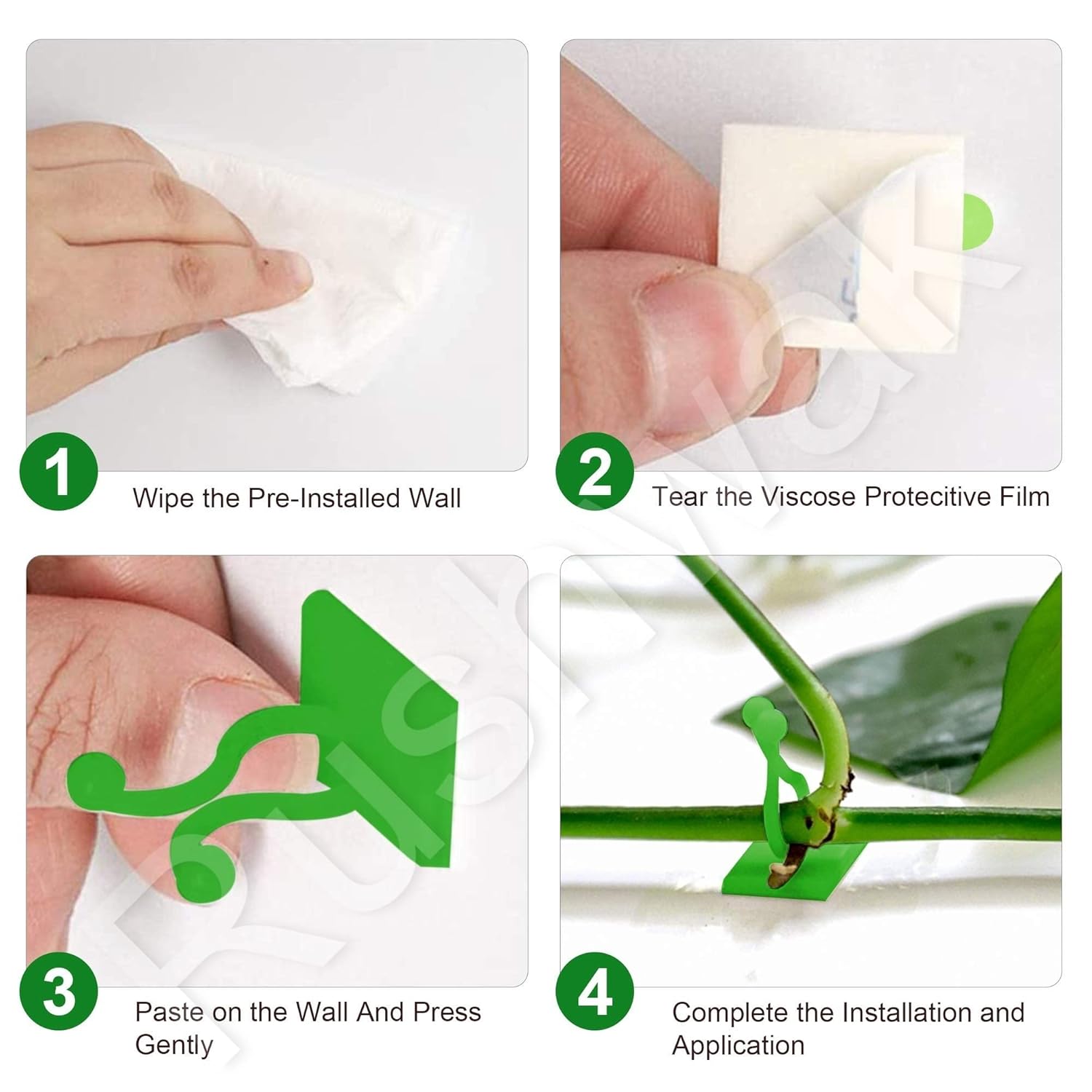 IMPORTED 30 Plant Climbing Wall Clips, Self-Adhesive & Invisible - 30 Pcs Set