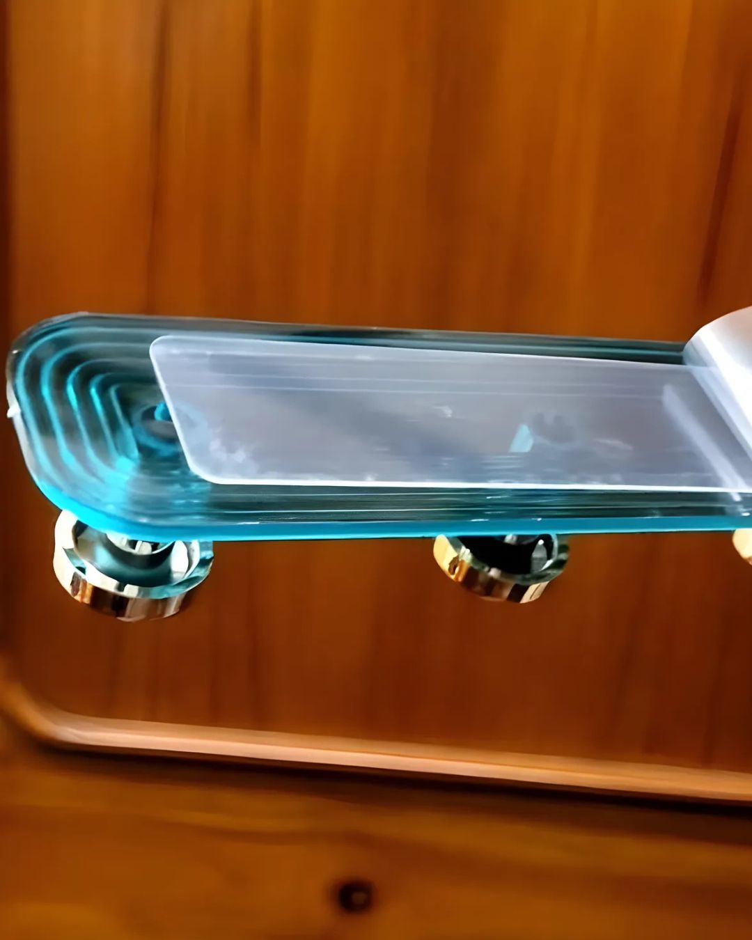 IMPORTED Self-Adhesive Acrylic Wall Hook Strip, 5 Hooks