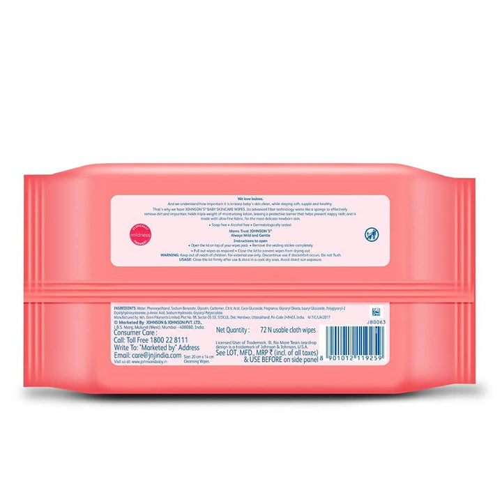 Johnson's Baby Skincare Wipes (72 Units)