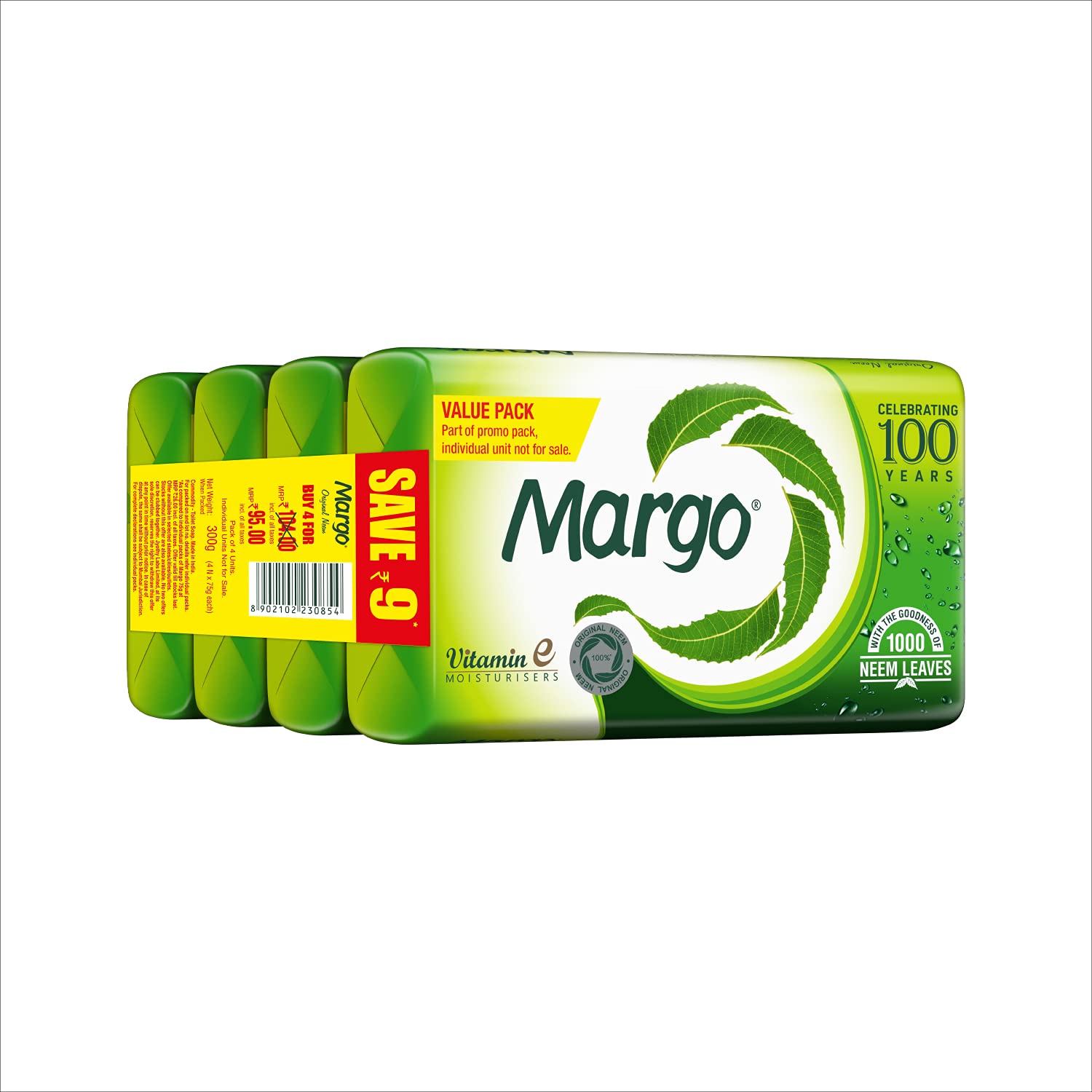 Margo Neem Soap - Value Pack (3 x 75g + 1 x 75g FREE)