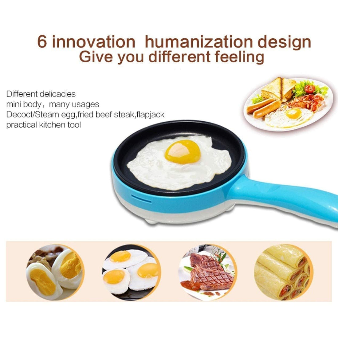 IMPORTED 2in1 7 Pcs Egg Boiler + Pan