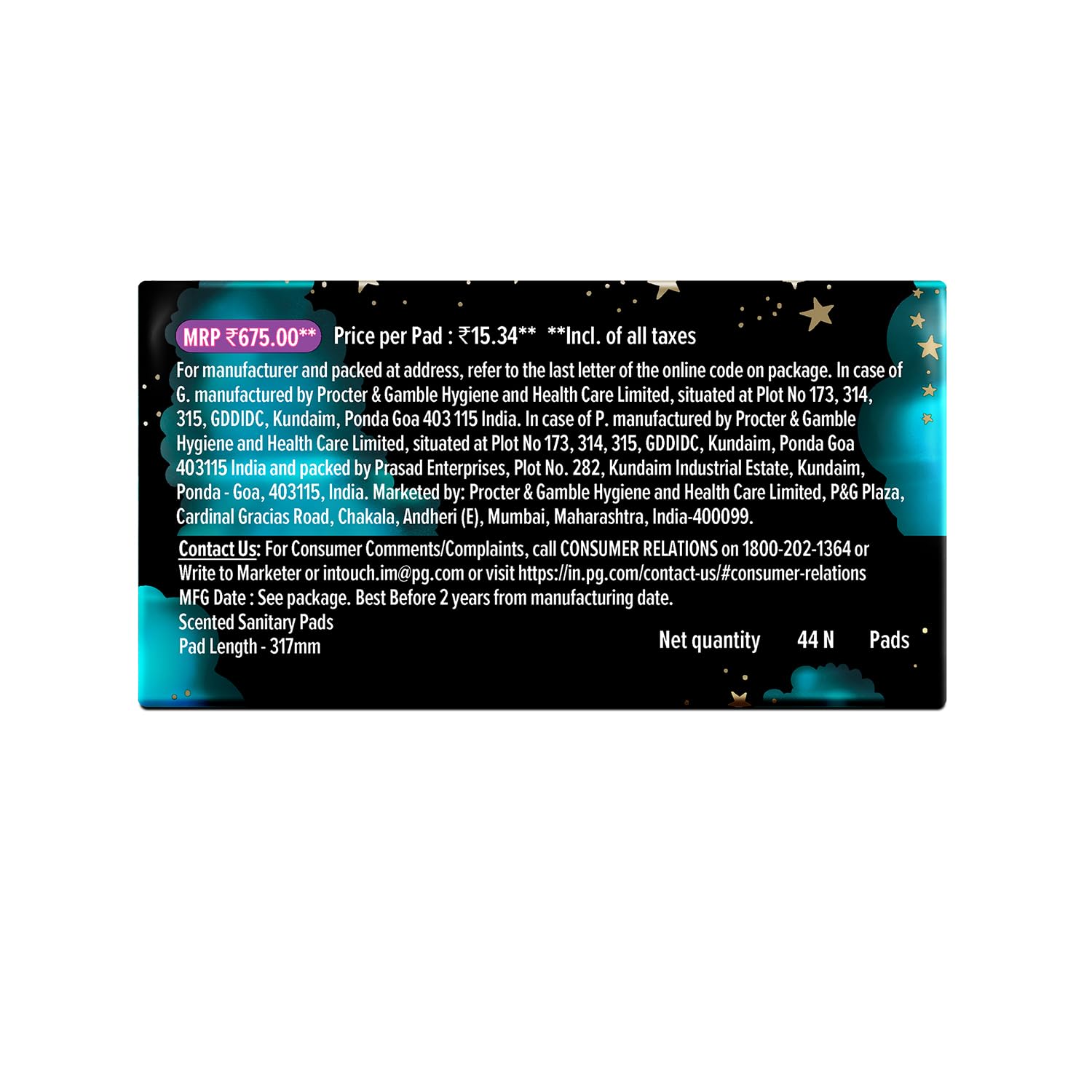 Whisper Ultra Clean / Ultra Nights Sanitary Pads - XXL Size (Pack of 30)