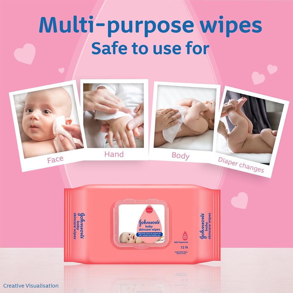 Johnson's Baby Skincare Wipes (72 Units)