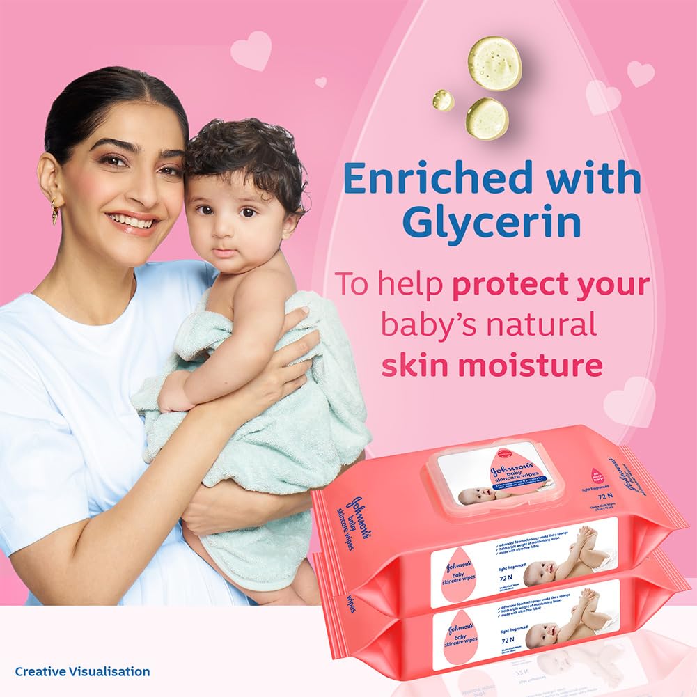 Johnson's Baby Skincare Wipes (72 Units)