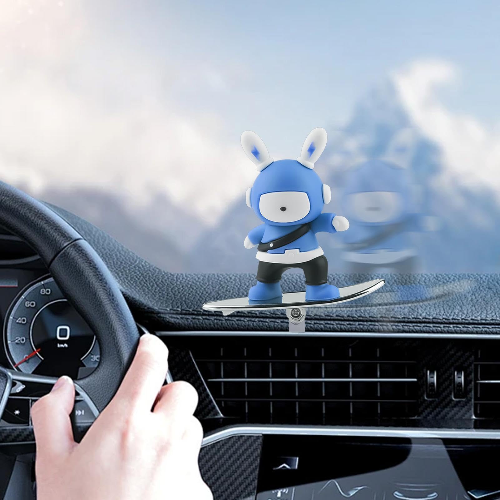 IMPORTED Skater Bunny Car Air Freshener, Floating Bunny Car Perfume