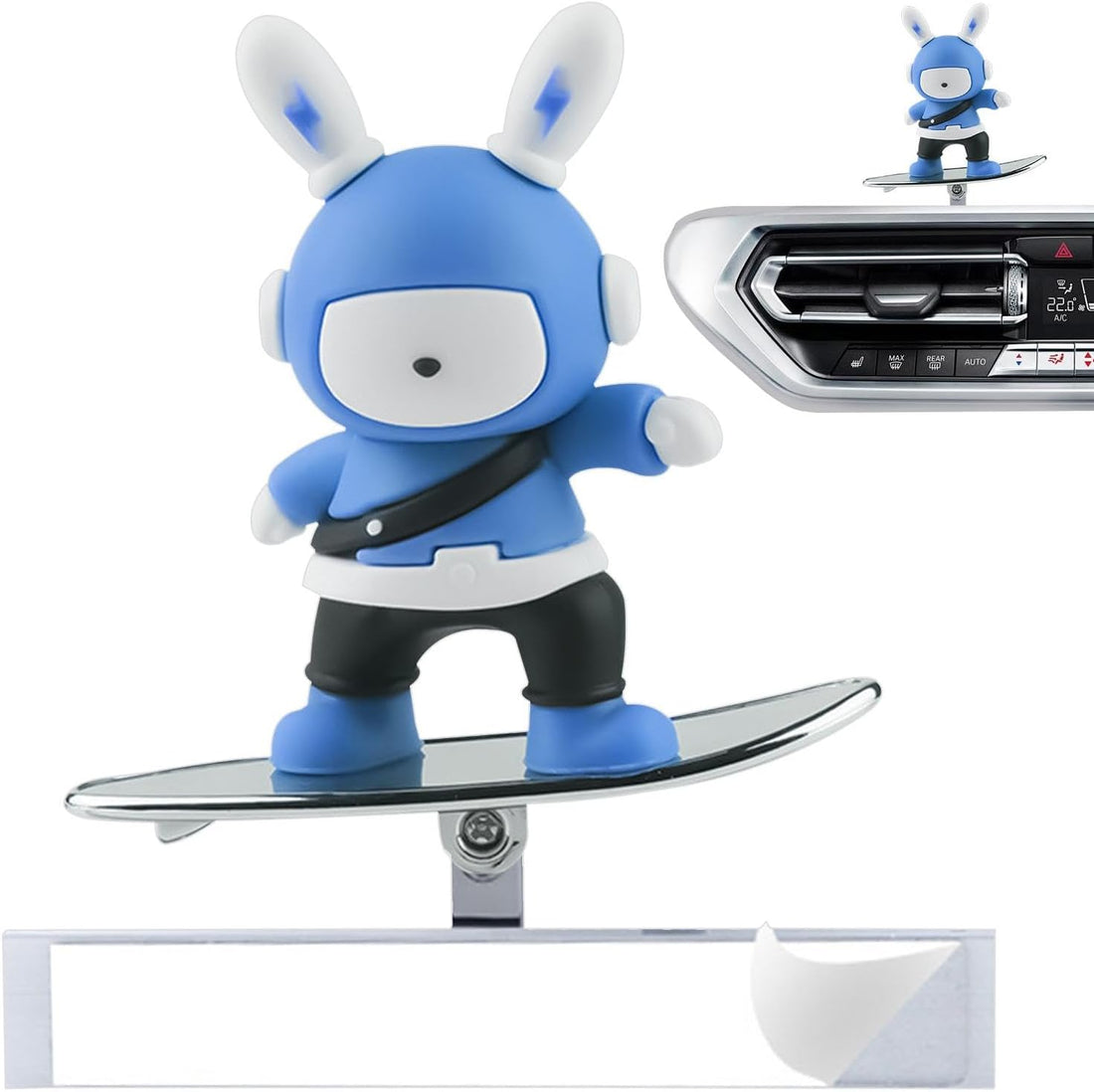 IMPORTED Skater Bunny Car Air Freshener, Floating Bunny Car Perfume