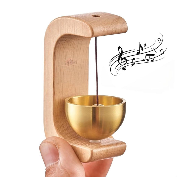 IMPORTED Wooden Magnetic Door Bell, Brass Chime