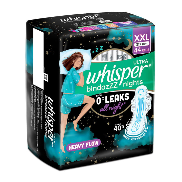 Whisper Ultra Clean / Ultra Nights Sanitary Pads - XXL Size (Pack of 30)