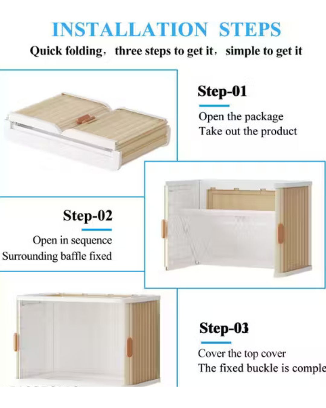 IMPORTED Multipurpose Stackable Storage Drawers, 1-Pack, Foldable