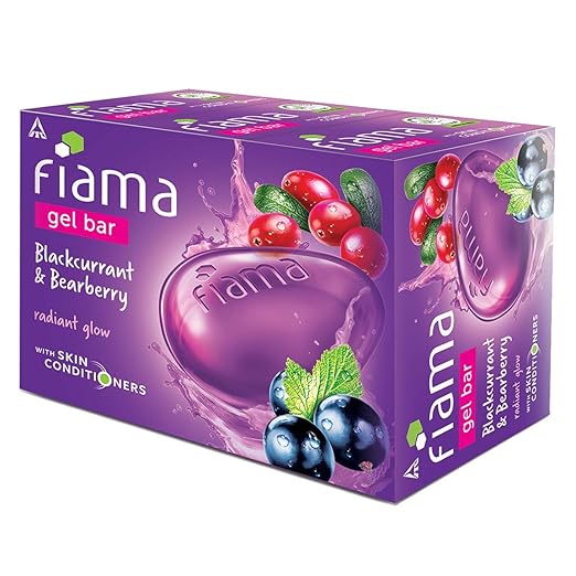 Fiama Blackcurrant & Blackberry Gel Bar Soap - Value Pack (3 x 125g)