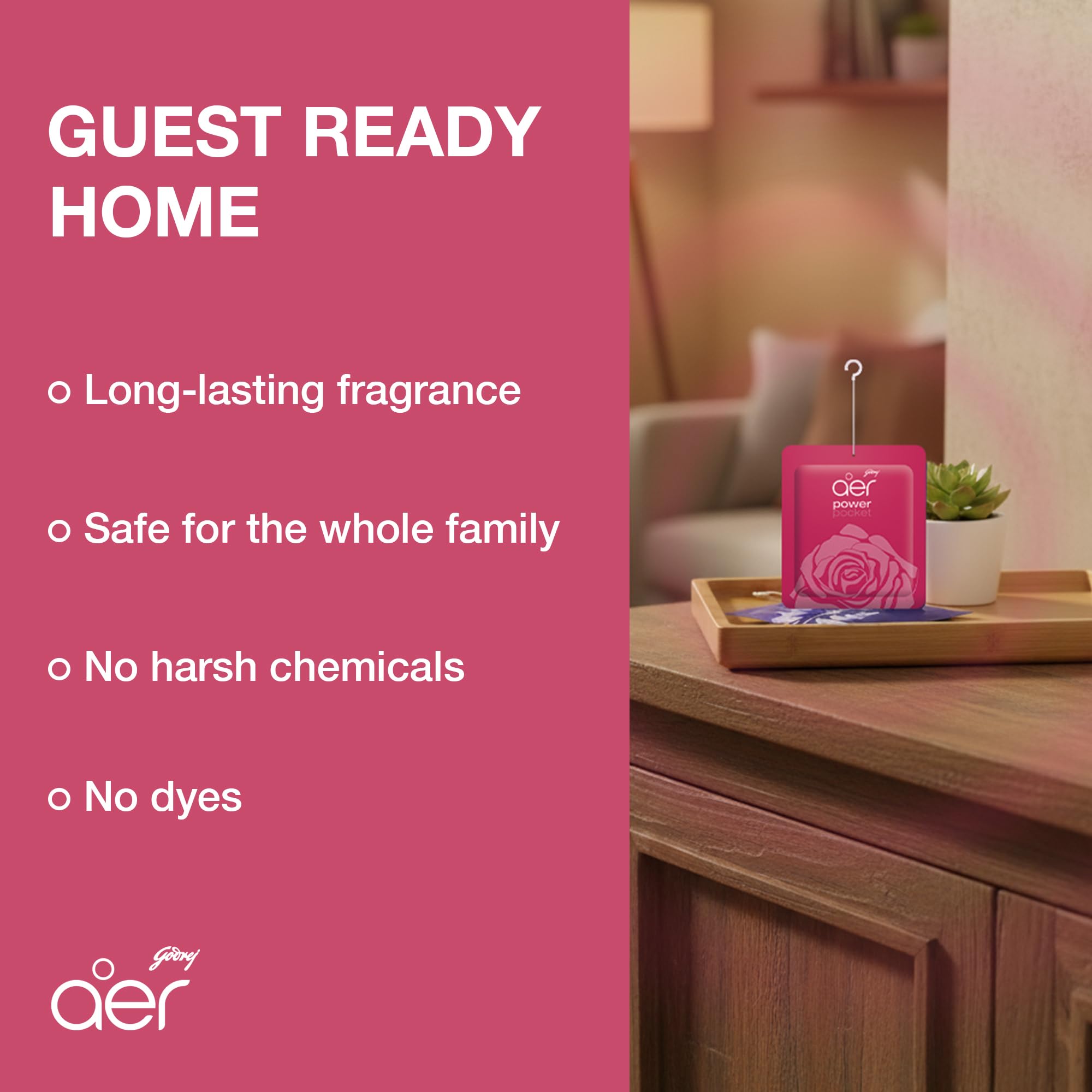 Godrej aer Pocket Air Freshener (4 x 7.5g Pack)