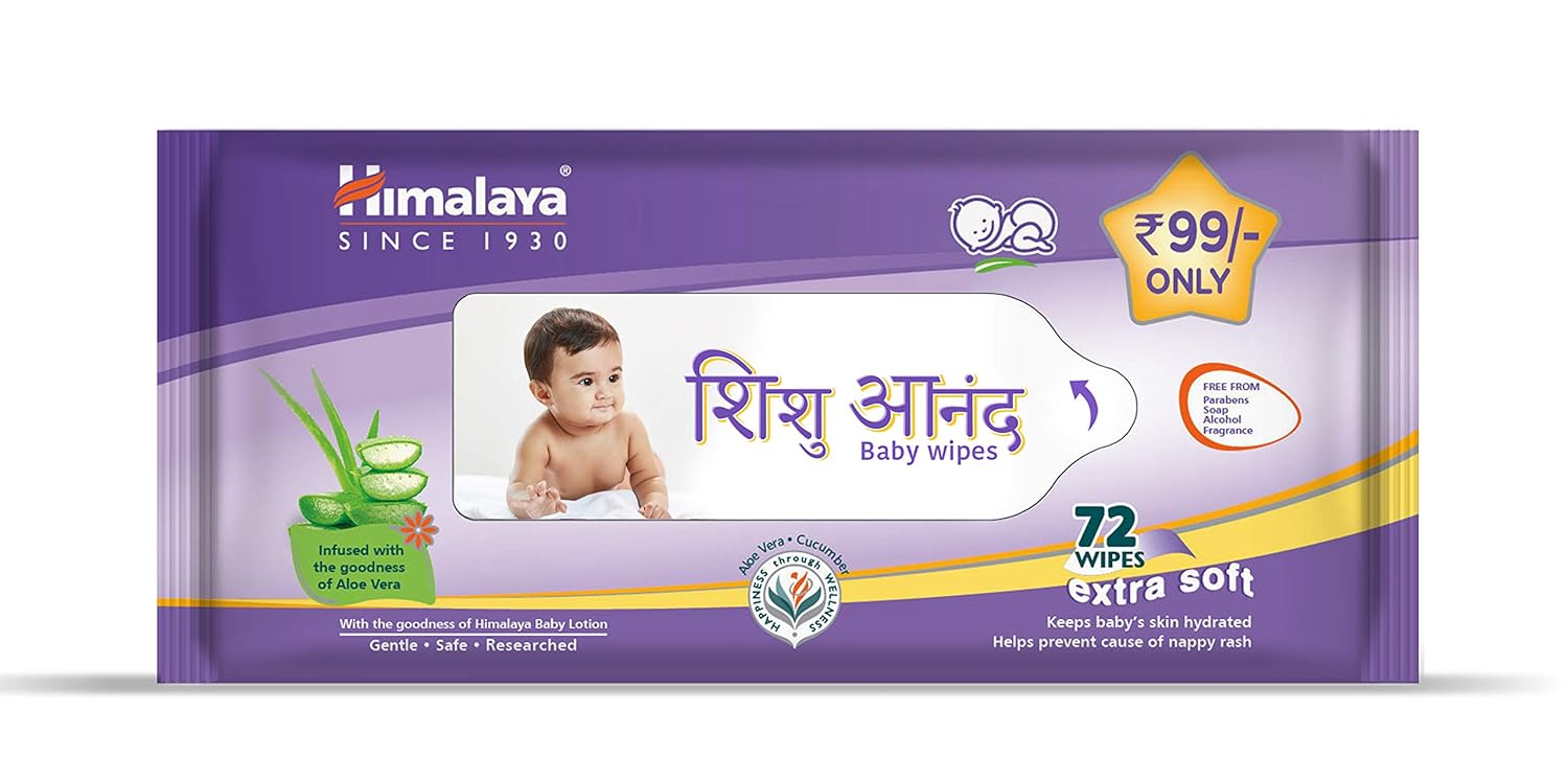 Himalaya Gentle Baby Wipes (72 Units)