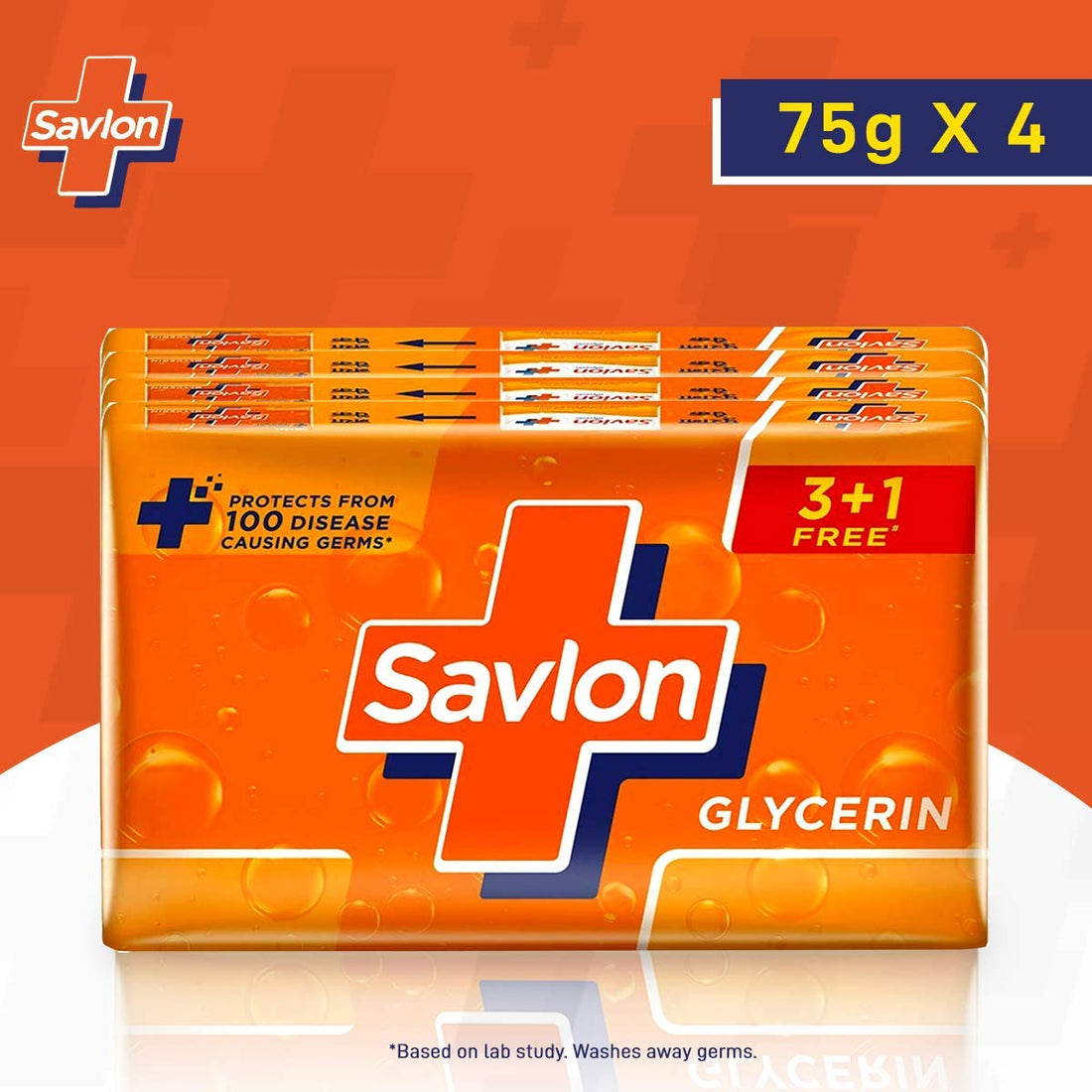 Savlon Glycerine Soap - Value Pack (4 x 75g)