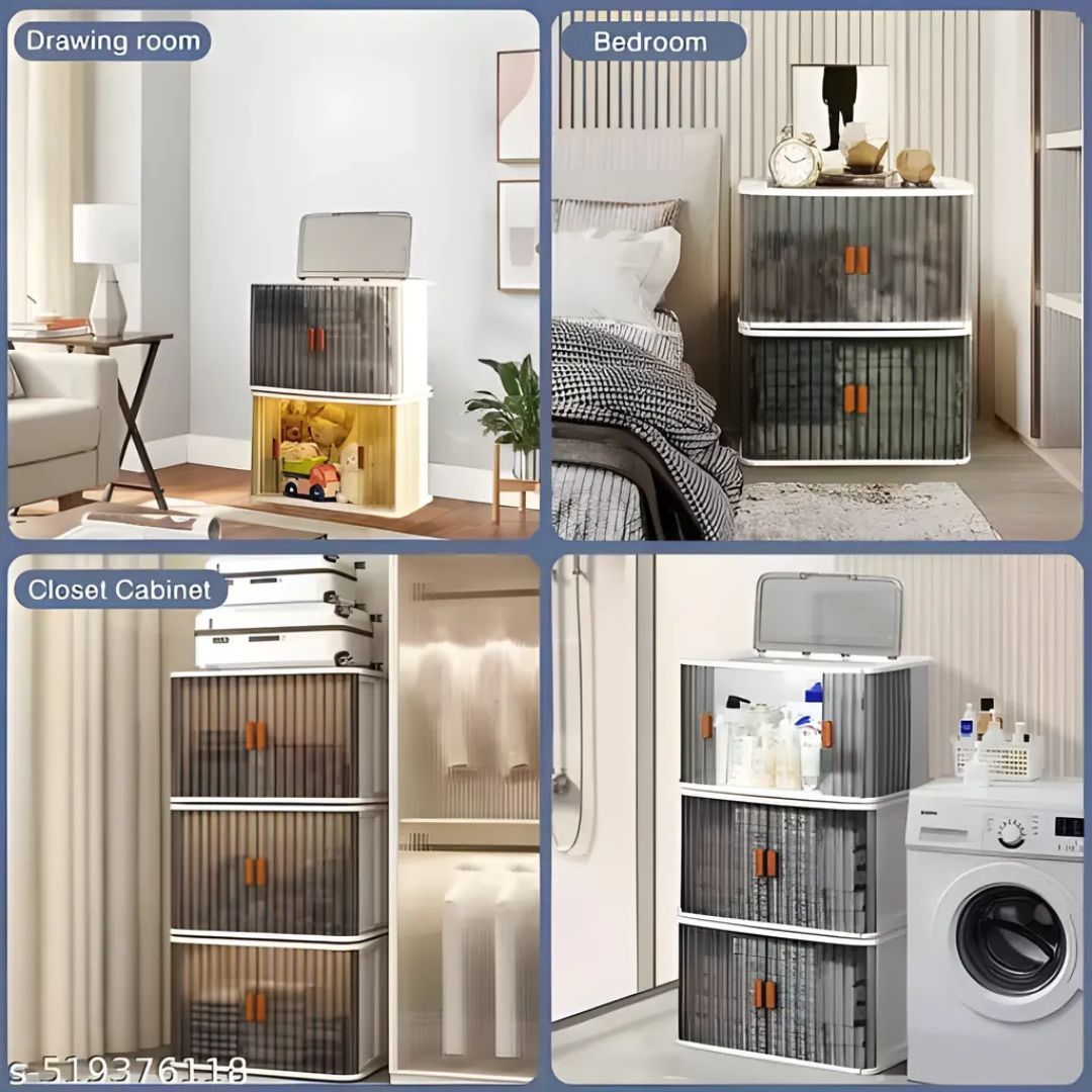 IMPORTED Multipurpose Stackable Storage Drawers, 1-Pack, Foldable