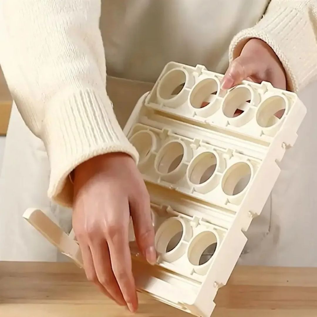 IMPORTED Foldable 24-Grid Egg Tray, 3-Layer Fridge Organizer
