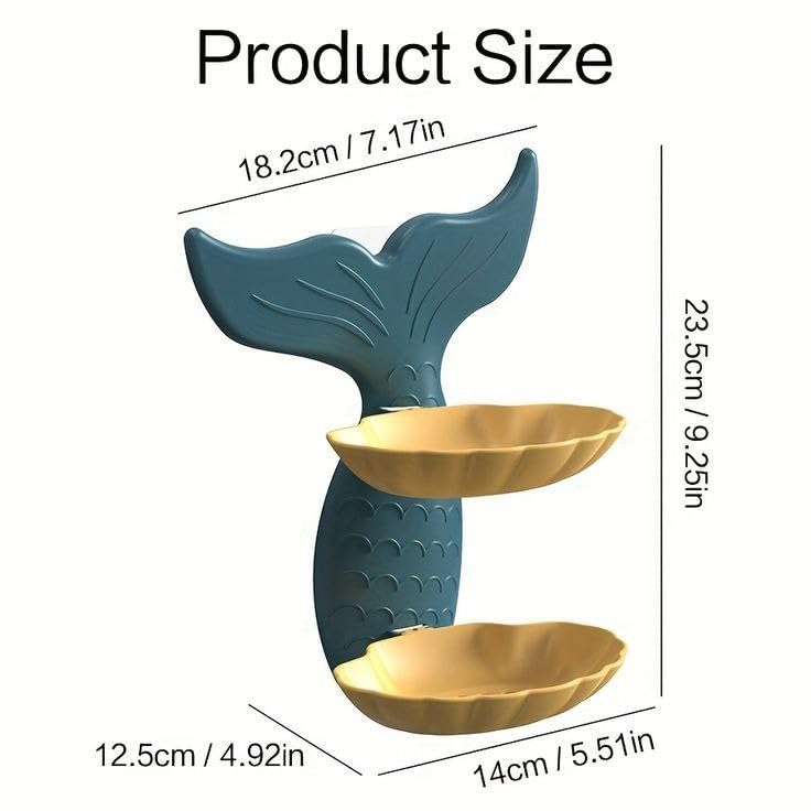 IMPORTED Mermaid Soap Holder, Double-Layer & Self-Adhesive
