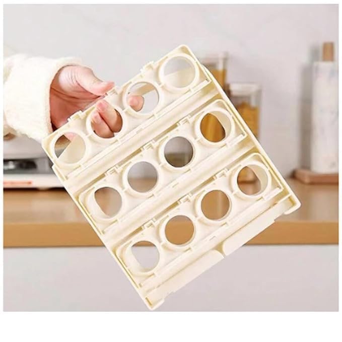 IMPORTED Foldable 24-Grid Egg Tray, 3-Layer Fridge Organizer