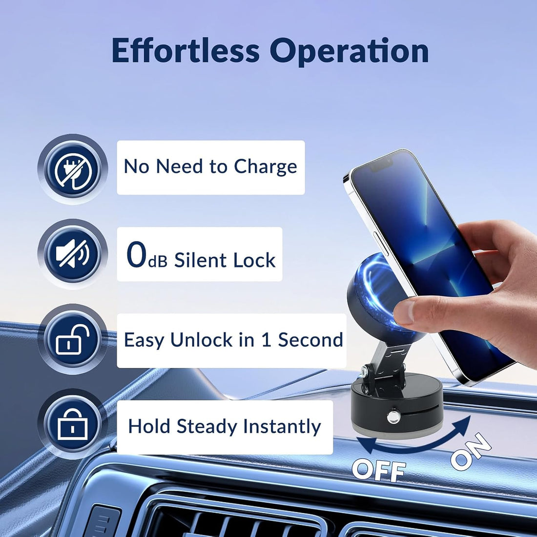 IMPORTED Magnetic Phone Holder - Car, Desk and Mirror Mount