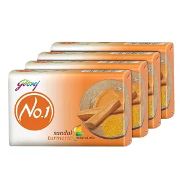 Godrej No. 1 Sandal & Turmeric Soap - Value Pack (4 Units x 150g)