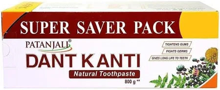 Patanjali Dant Kanti Natural Toothpaste - Economy Pack (Total 800g)